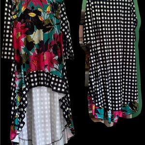 🩷Floral and Checkered High-Low top🩷